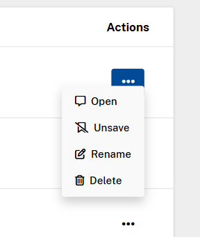 Use the actions panel
