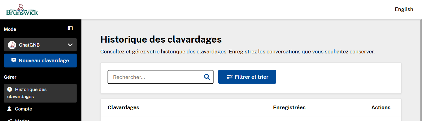Recherche dans l’historique de vos clavardages